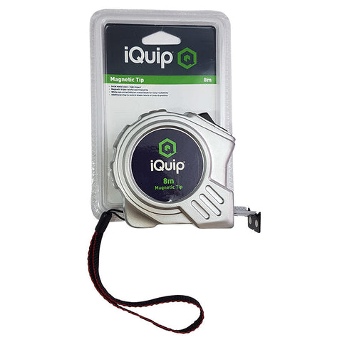 iQuip Tape Measure Solid Metal Case 8M x 25mm-Tape Measure-Paint World