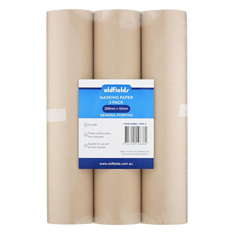 Masking Paper 288mm x 50mm 3 Pack 35gsm-Paint World