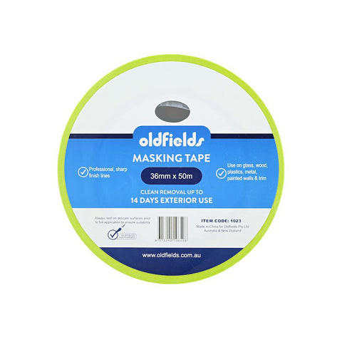 Waterproof Masking Tape (Washi Style Green 14 Days) 36mm x 50m-Paint World