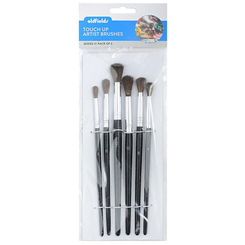 Touch Up Brush (6 Pack of 10,13, 18, 20, 24 & 28mm)-Paint World