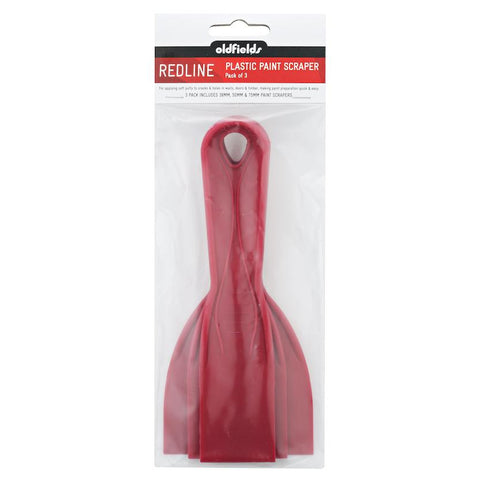 Redline Plastic Scraper (3 Pack)-Paint World