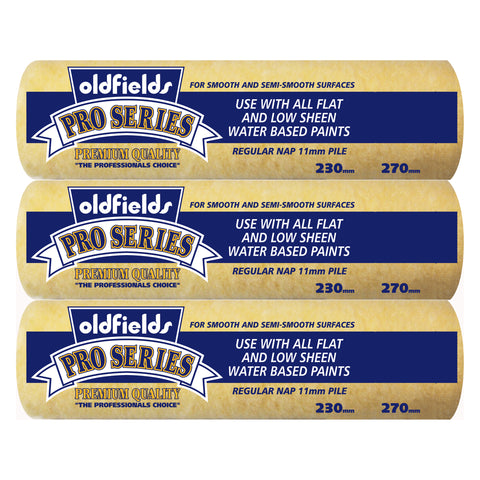 Oldfields ProSeries Roller 270mm x 11mm 3 Pack-Accessories-Paint World