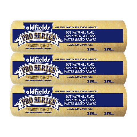 Oldfields ProSeries Roller 270mm x 22mm 3 Pack-Accessories-Paint World