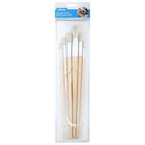 Round Fitch (6 Pack of 12, 14, 18, 22, 24 & 25mm)-Paint World