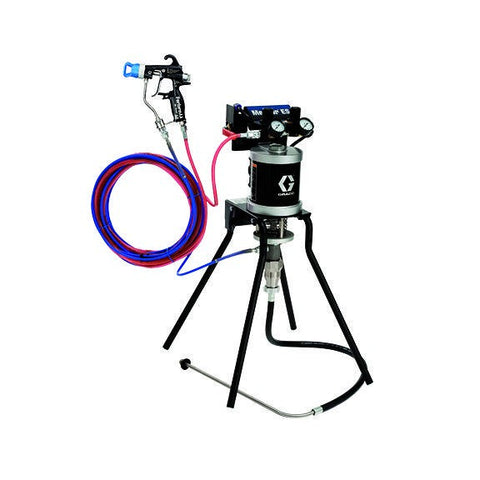 30:1 Merkur ES Air Assisted Package, 0.4 gpm (1.5 lpm) fluid flow, standard mount, with PerformAA 50 gun, suction hose, and stainless steel