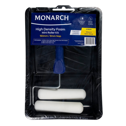 Monarch Foam 160mm/9mm Nap Kit-Mini Rollers / Task Roller Covers & Kits-Paint World