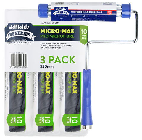 Oldfields Pro Series Microfibre 3 pack and Frame 270mm 10mm-Accessories-Paint World