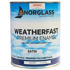 Norglass Weatherfast Satin White-Finish Coats-Paint World