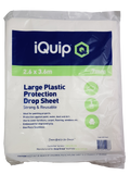 iQuip Plastic Drop Sheet Transparent 3.6X2.6M 6-Pack
