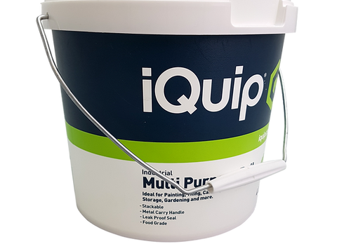iQuip Plastic Pail With Metal Handle - Barcoded