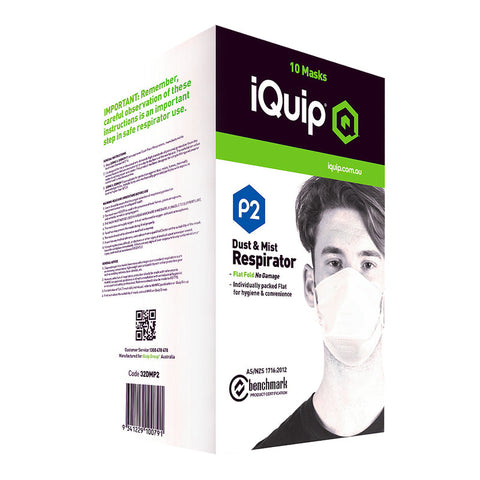 iQuip Dust & Mist Mask Flat Fold P2-Mask-Paint World