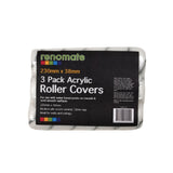 3pk Polyester Roller Covers 230mm or 270mm - 12mm