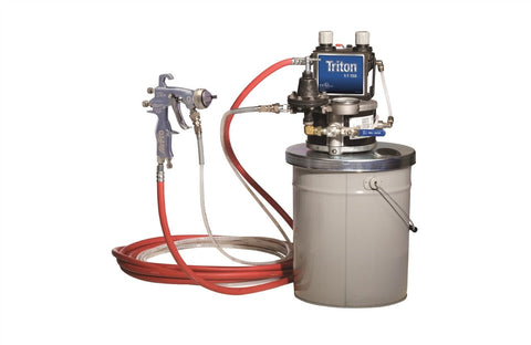 Triton Aluminum Pump Package, pail mount with suction hose. Does not include applicator.